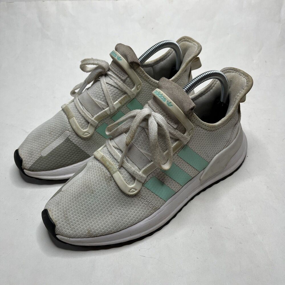 Adidas Womens Shoe Size 8.5 Path Run G27649 White Running Sneakers Green